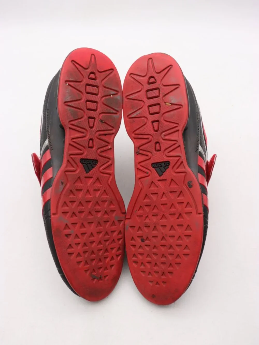 Adidas AdiPower Weightlifting Sneaker Men's 7.5 Black Red Low Top Shoes M21865